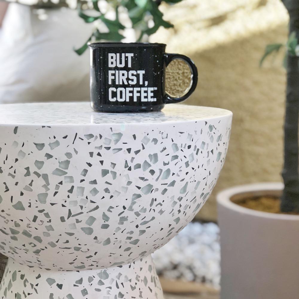 table basse en terrazzo