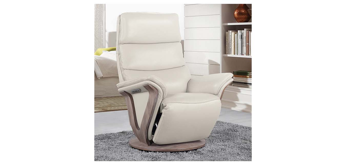 fauteuil relax en cuir blanc