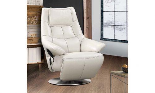 fauteuil relaxation cuir blanc