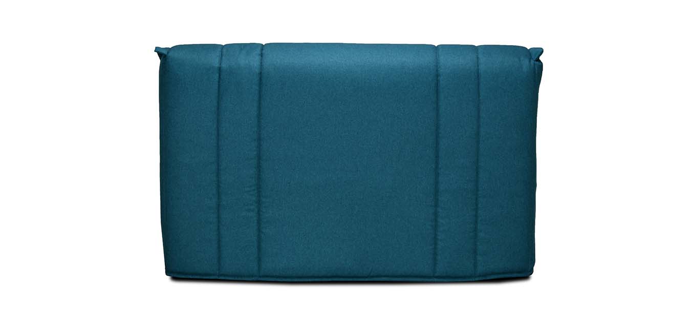 canapé bleu de dos