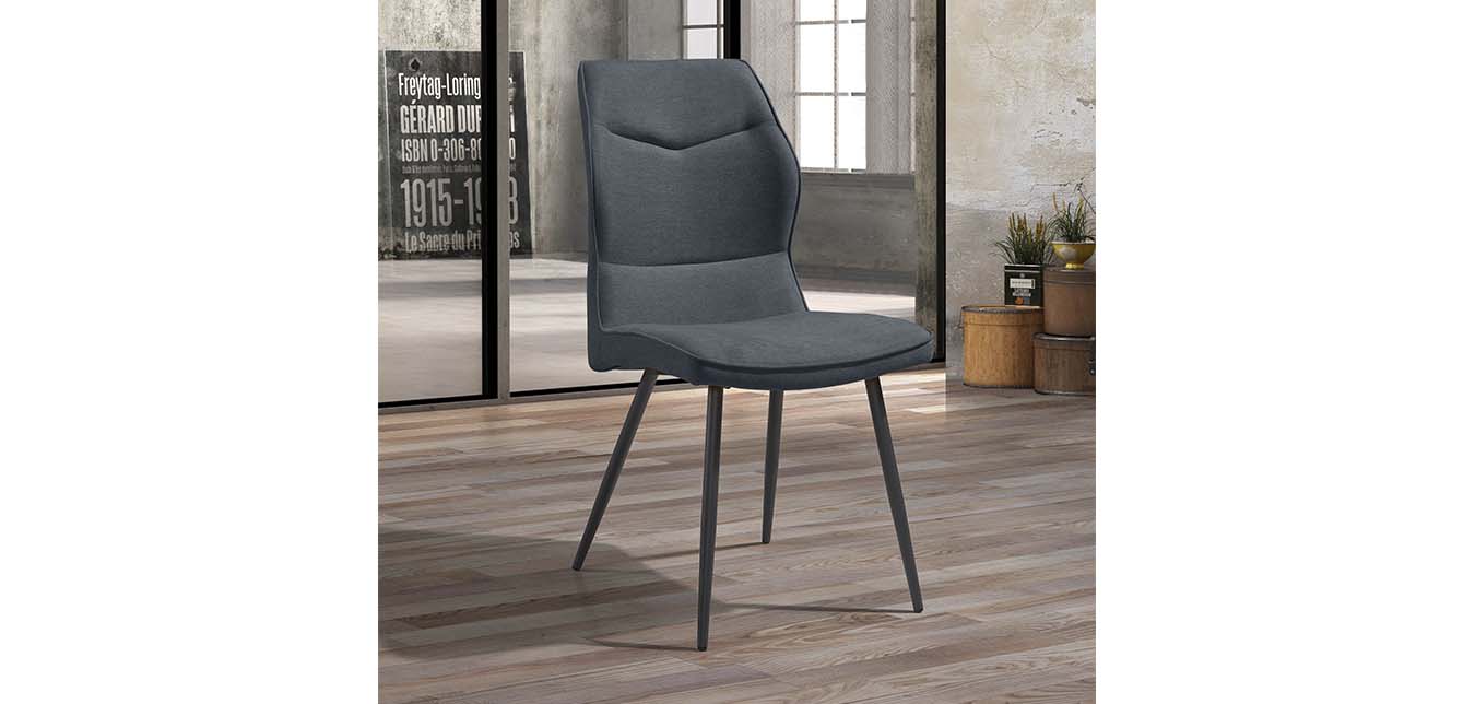 chaise tissu gris