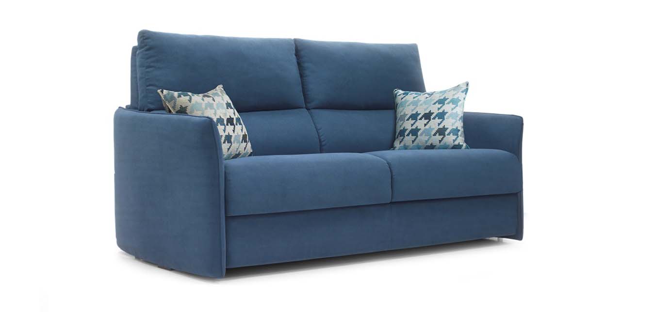 canapé en tissu bleu
