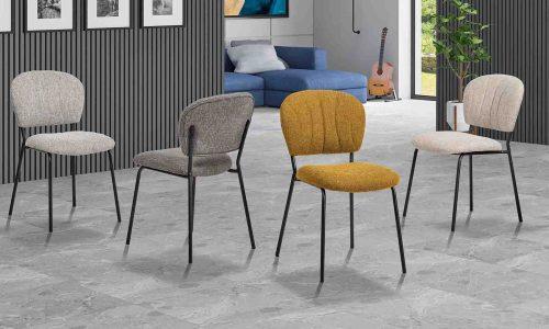 Chaise en tissu AUDE 1