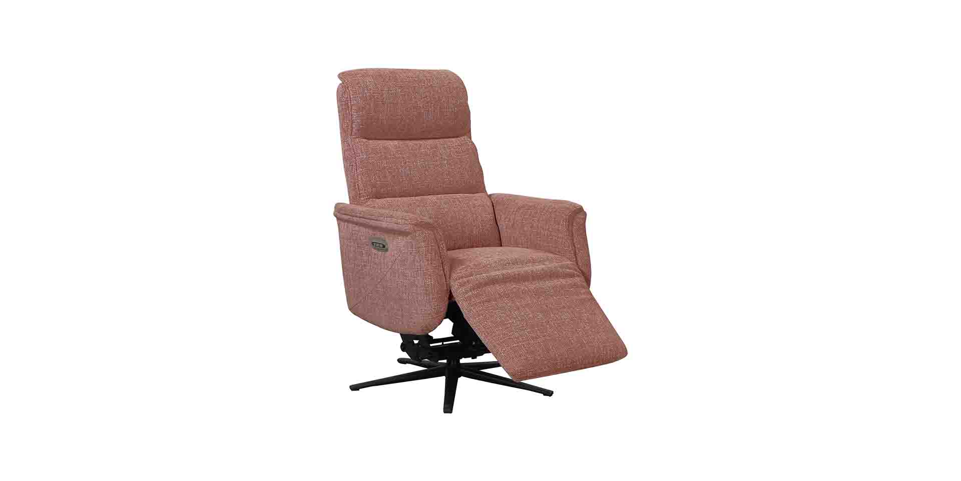 Fauteuil releveur pivotant relax électrique tissu 3 coloris personnalisable.
