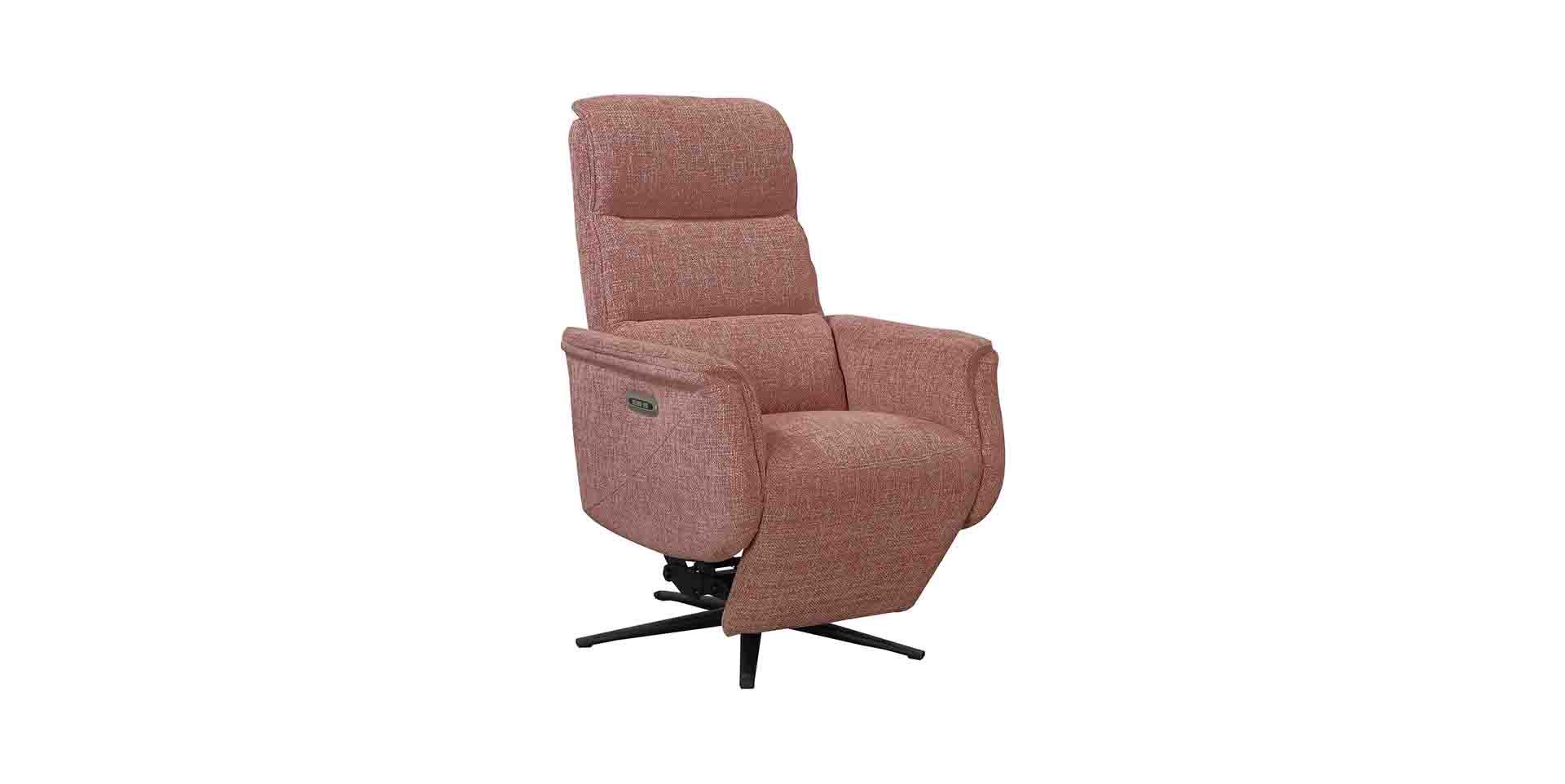 Fauteuil releveur pivotant relax électrique tissu 3 coloris personnalisable.