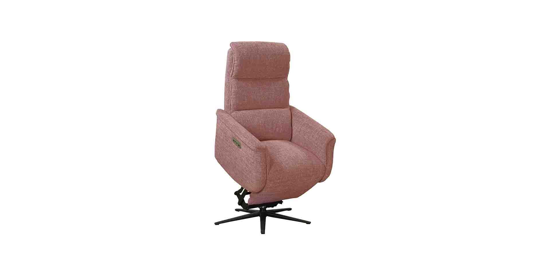 Fauteuil releveur pivotant relax électrique tissu 3 coloris personnalisable.