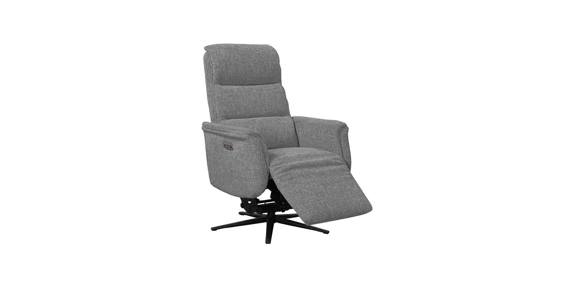 Fauteuil releveur pivotant relax électrique tissu 3 coloris personnalisable.