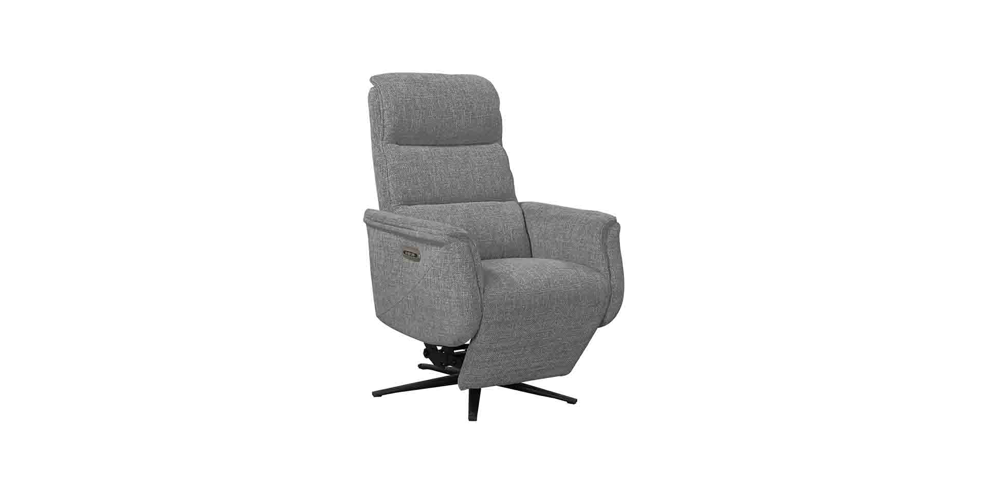 Fauteuil releveur pivotant relax électrique tissu 3 coloris personnalisable.