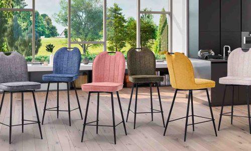 Chaise haute en tissu SALOME 1