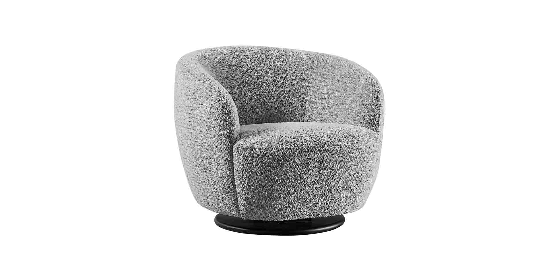Fauteuil pivotant moderne tissu personnalisable