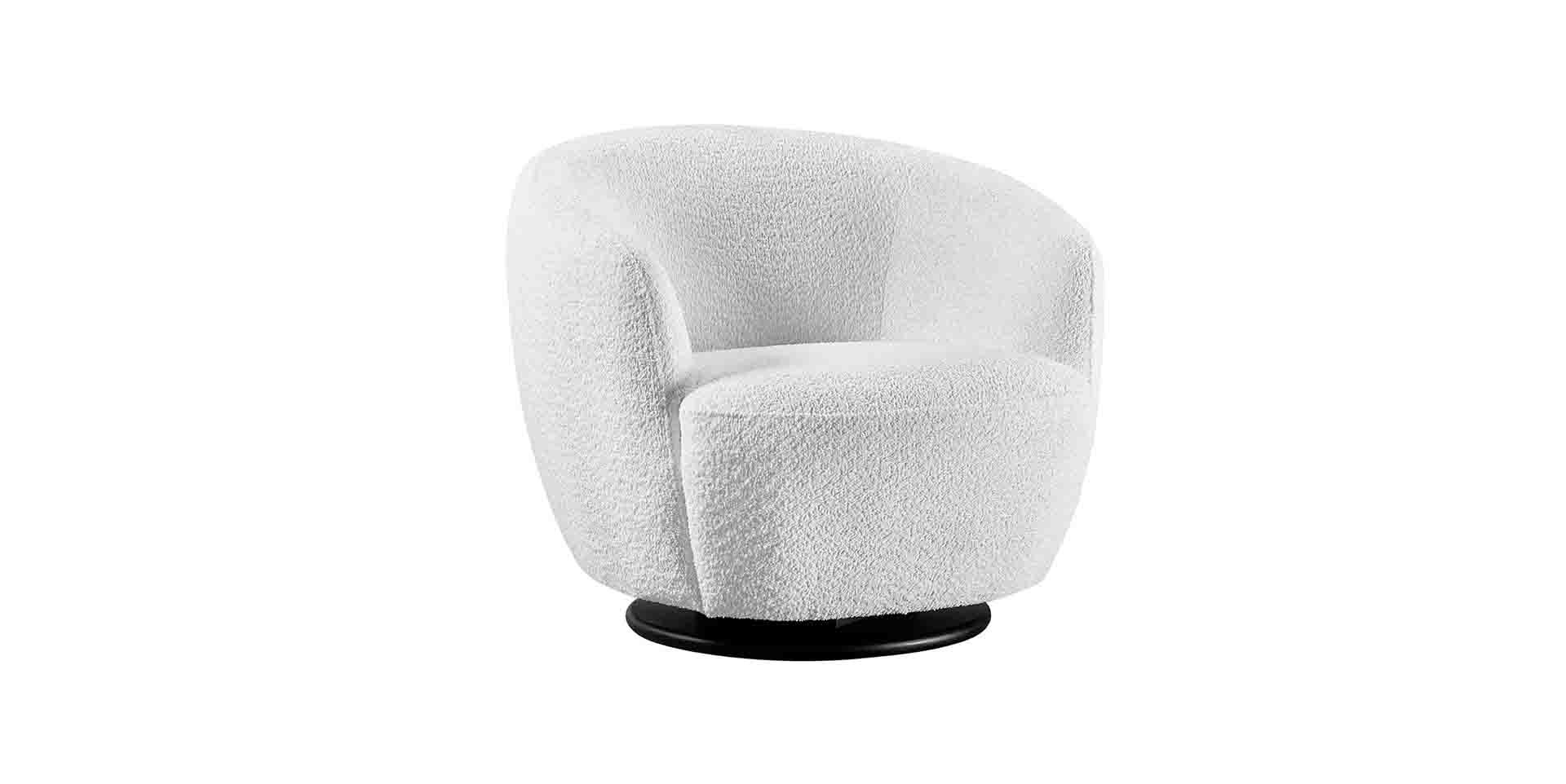 Fauteuil pivotant moderne tissu personnalisable