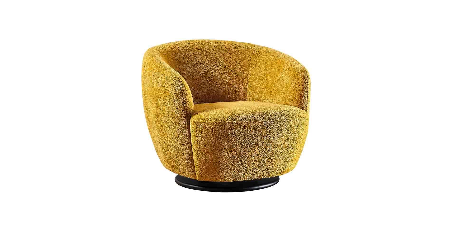 Fauteuil pivotant moderne tissu personnalisable