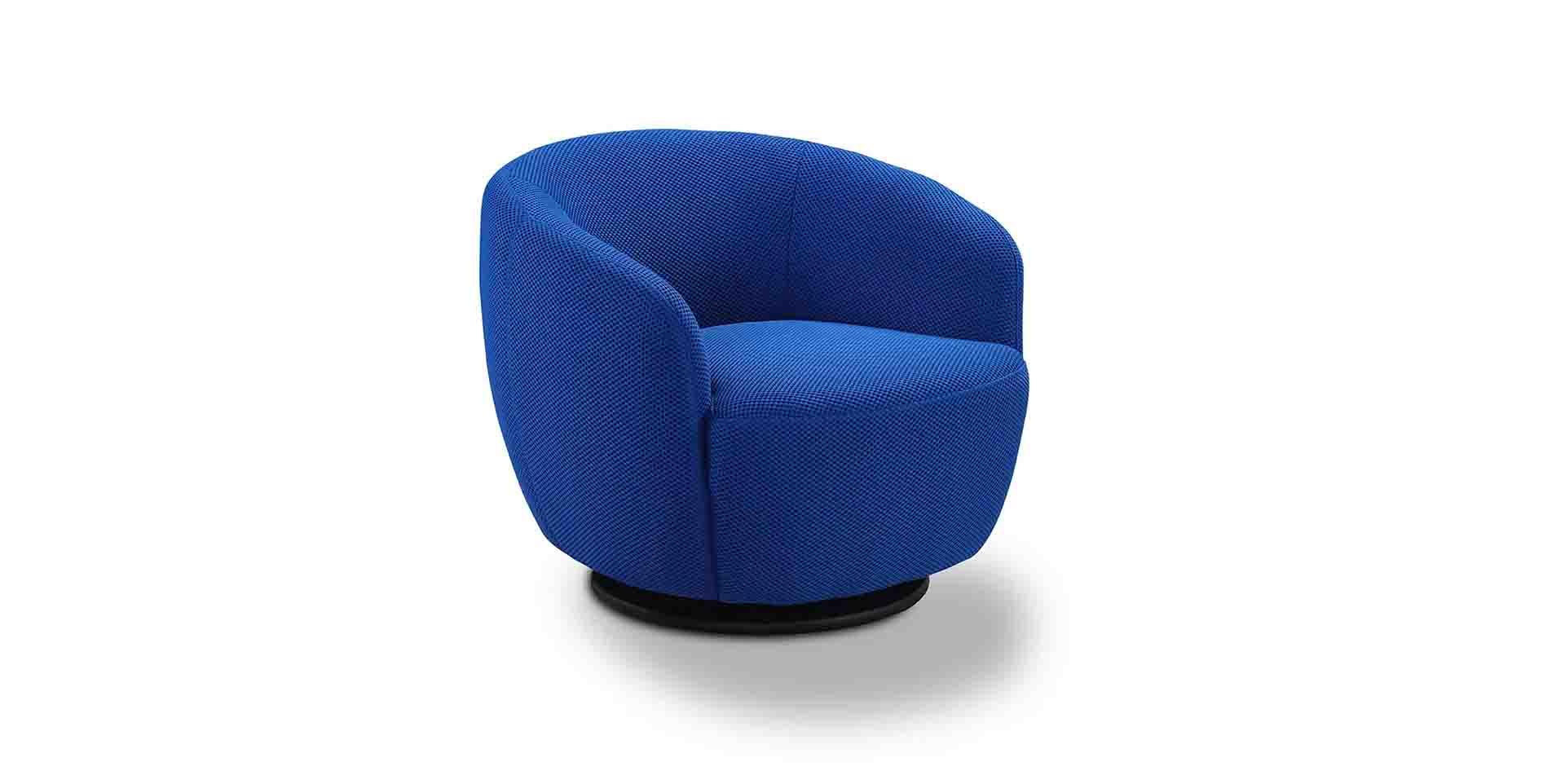 Fauteuil pivotant moderne tissu personnalisable