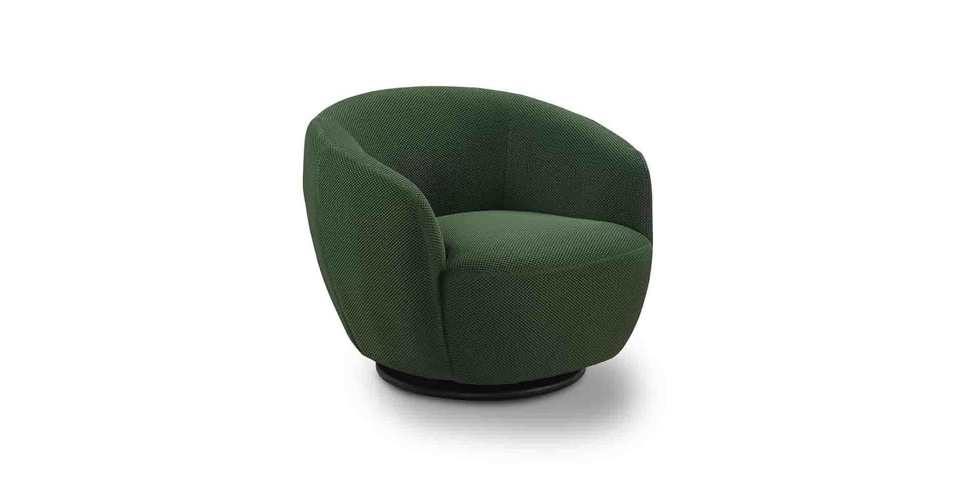 Fauteuil pivotant moderne tissu personnalisable