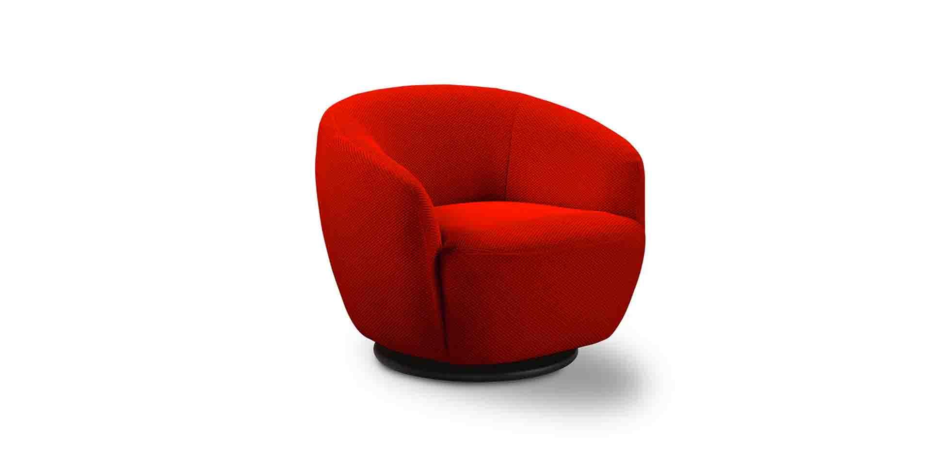 Fauteuil pivotant moderne tissu personnalisable