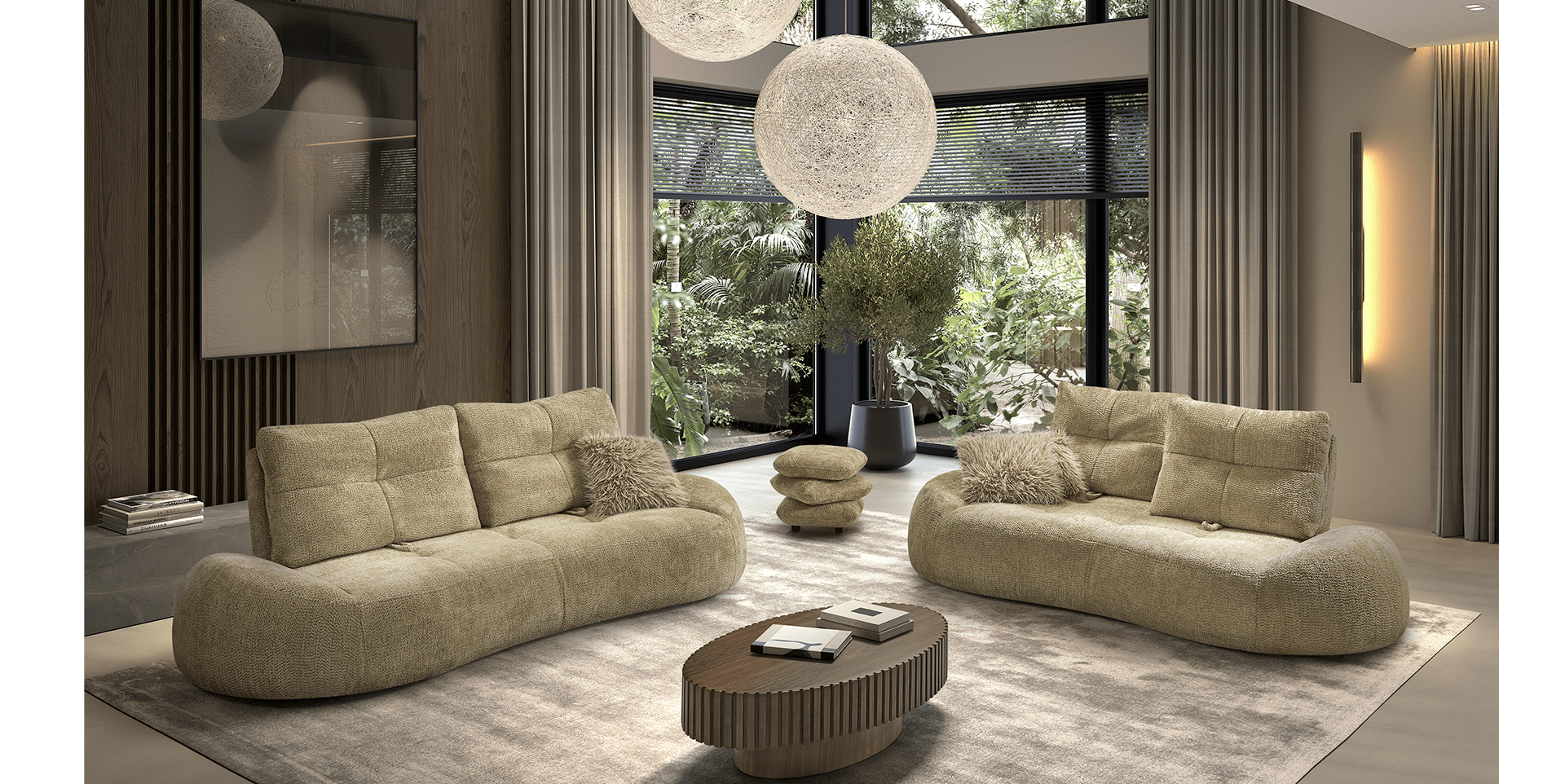 canapé 3 places tissu haut de gamme système avance recule