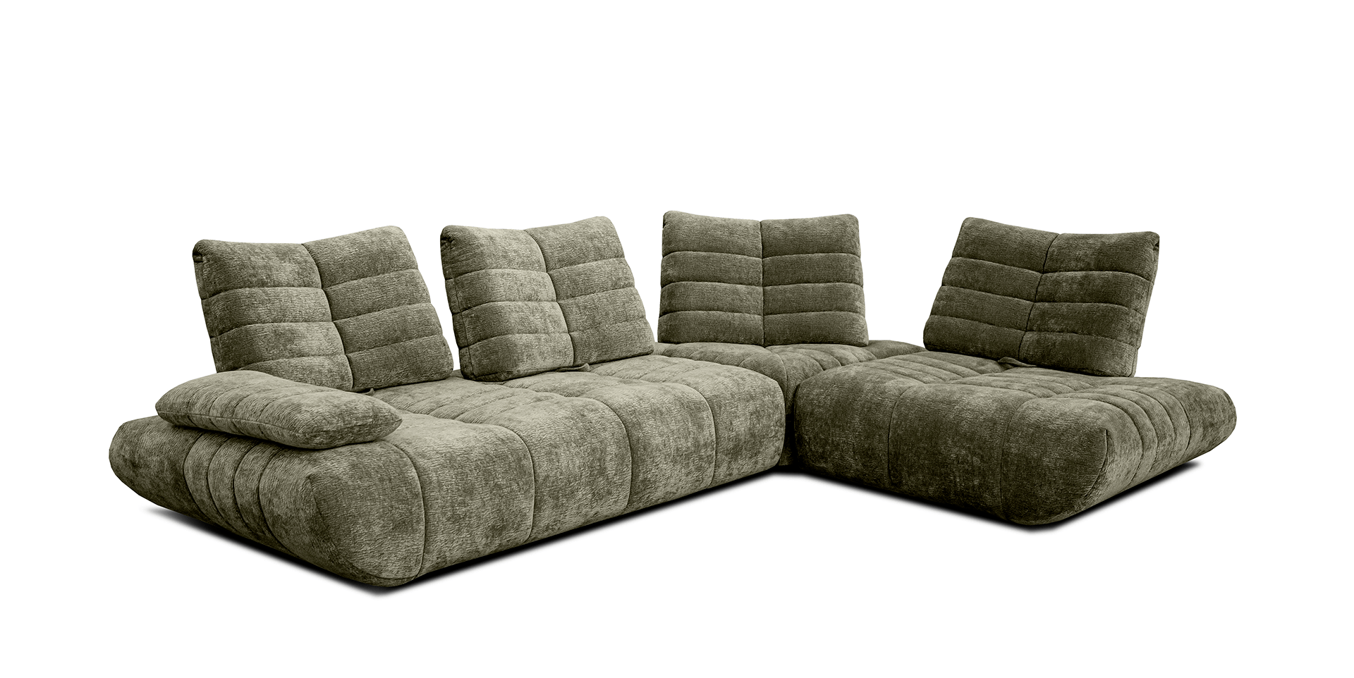 canapé angle tissu et angle fixe assises double profondeur