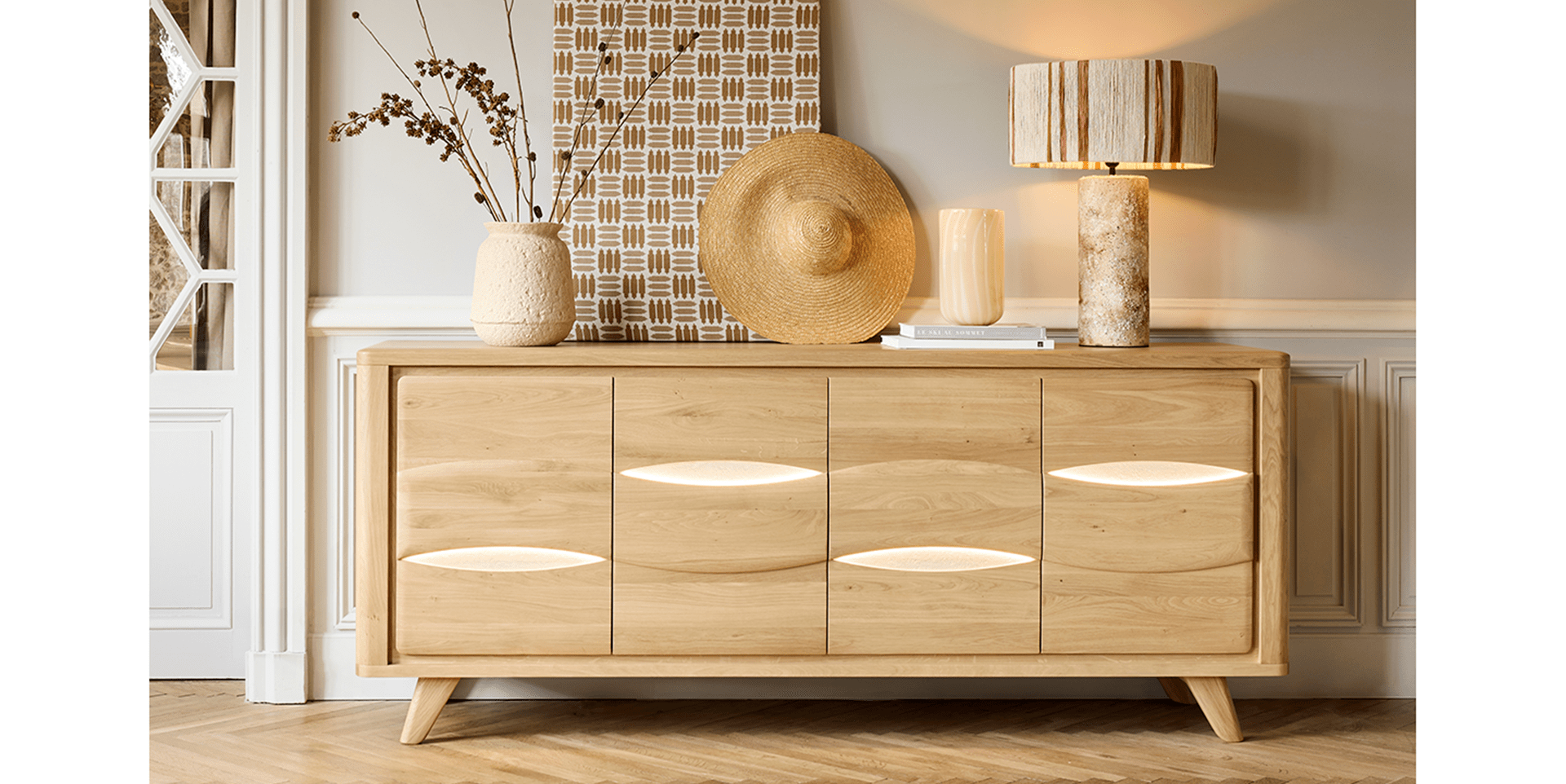 buffet 4 portes contemporain haut de gamme