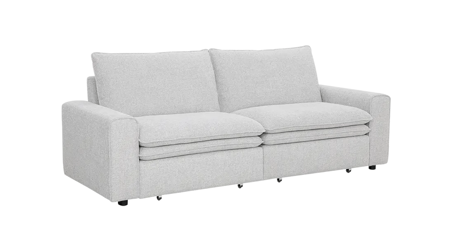 canapé 3 places convertible motorisé tissu