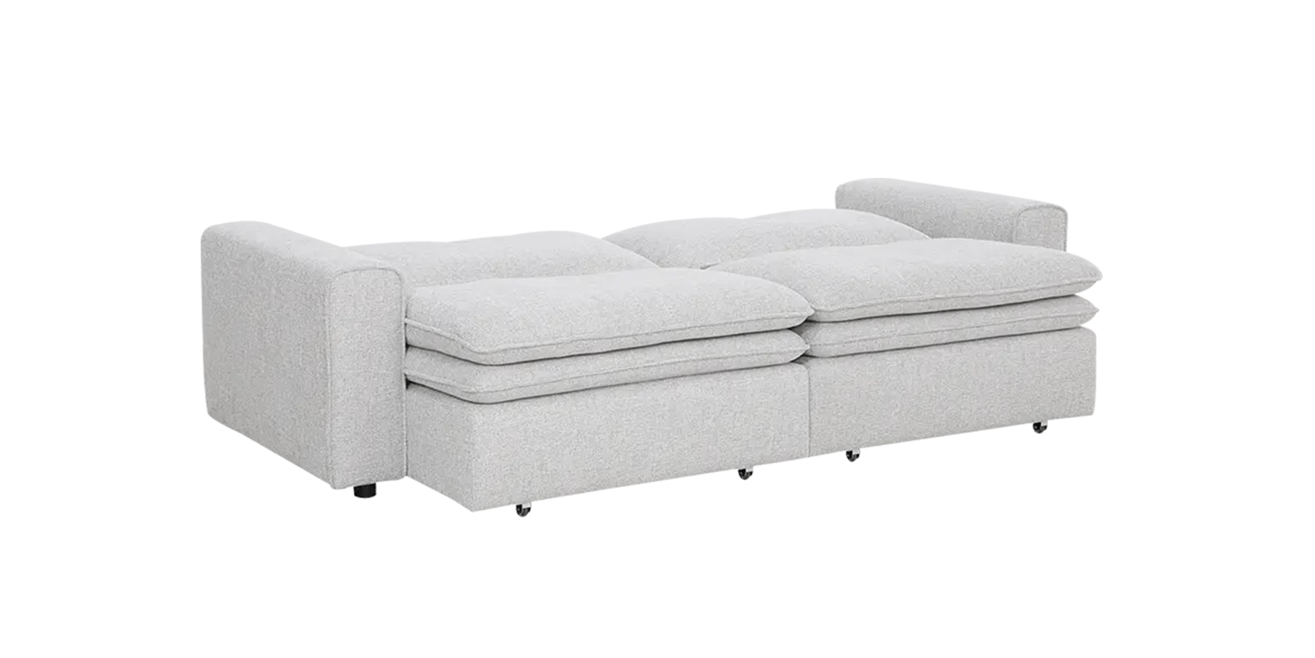 canapé 3 places convertible motorisé tissu