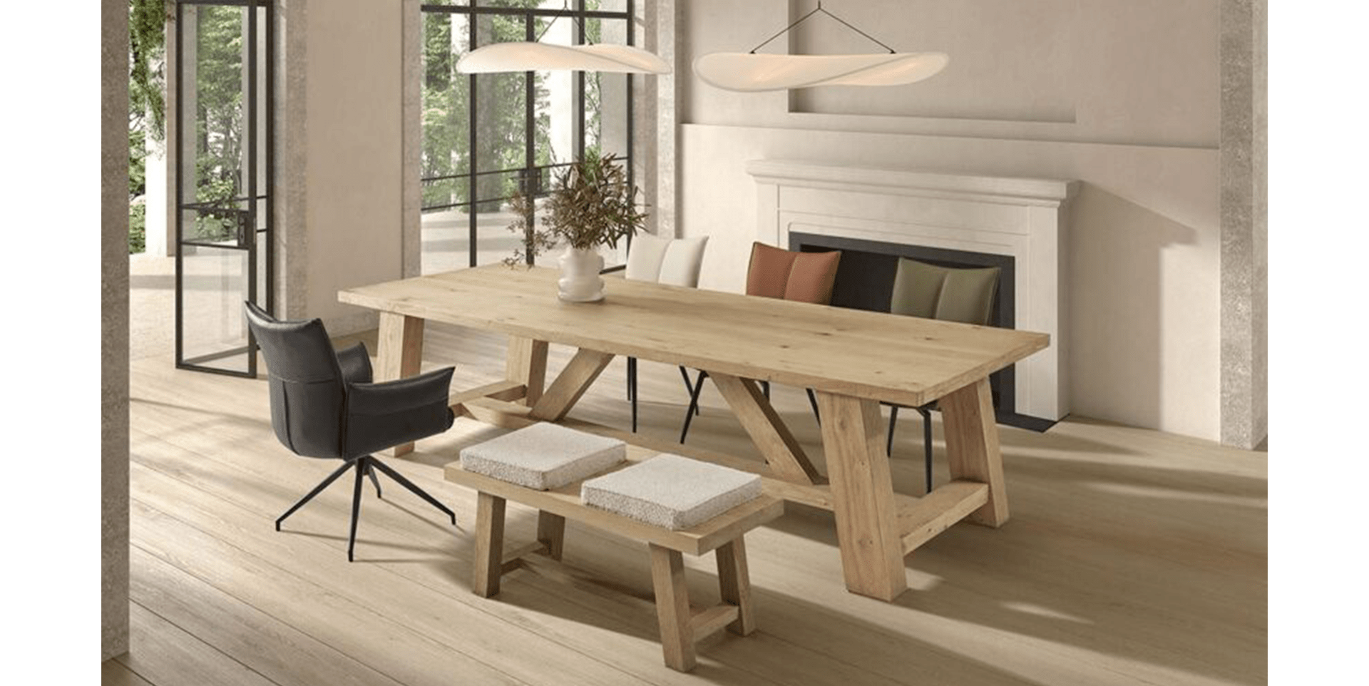 table rectangulaire chêne massif haut de gamme